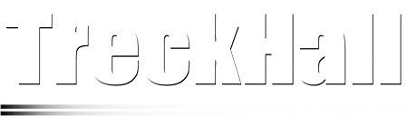 treck hall logo white left